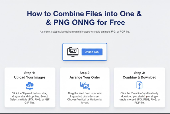 Selecting and uploading multiple images to the free JPG joiner tool.