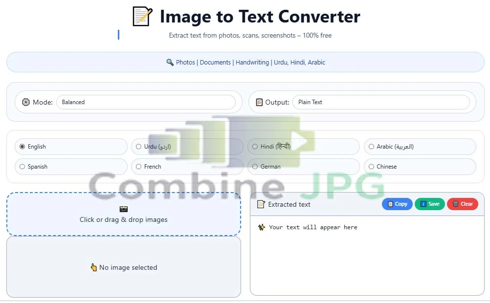 Fastest Image to Text Converter - 100% Free & No Registration