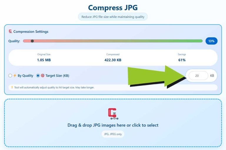 How to Compress JPG to 20KB Online – (No Quality Loss)
