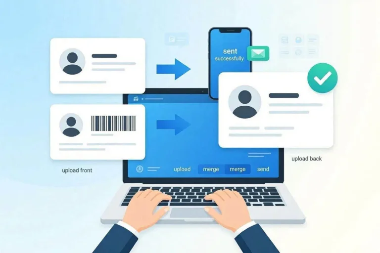 How to Send ID Card Front and Back in One Image - The Easiest Free Method
