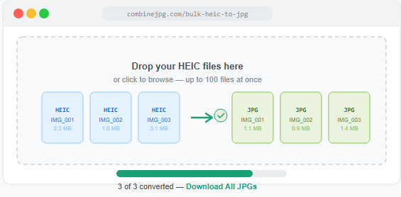 Use the Free Bulk HEIC to JPG Converter Online