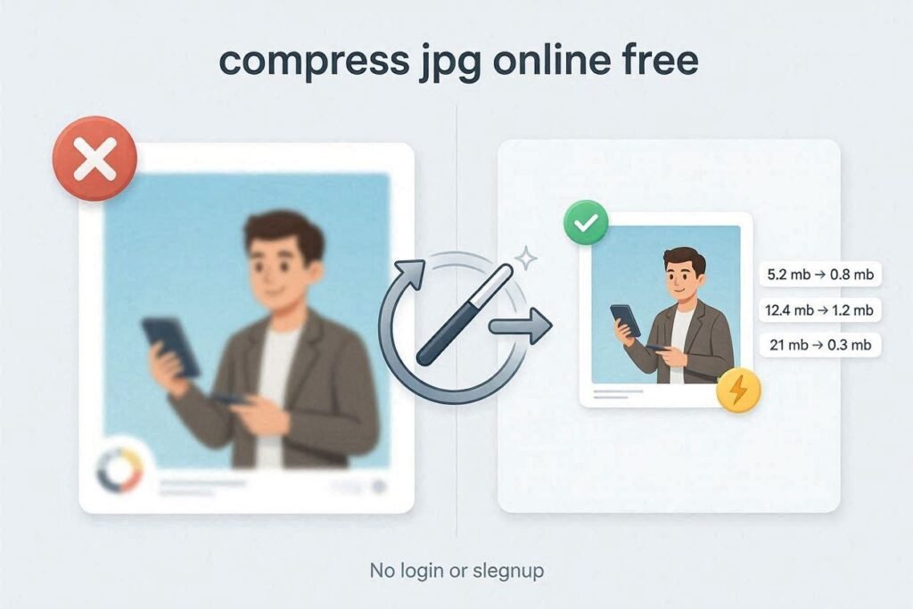 Compress JPG Online Free Reduce JPEG Size in Seconds — No Signup