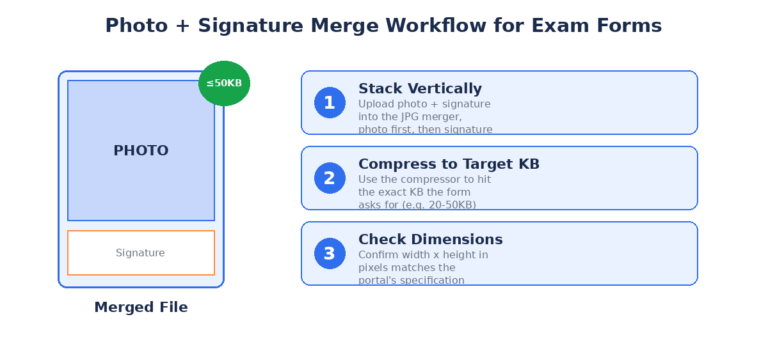 How to Merge Photo and Signature for Job & Exam Forms Online (Free)